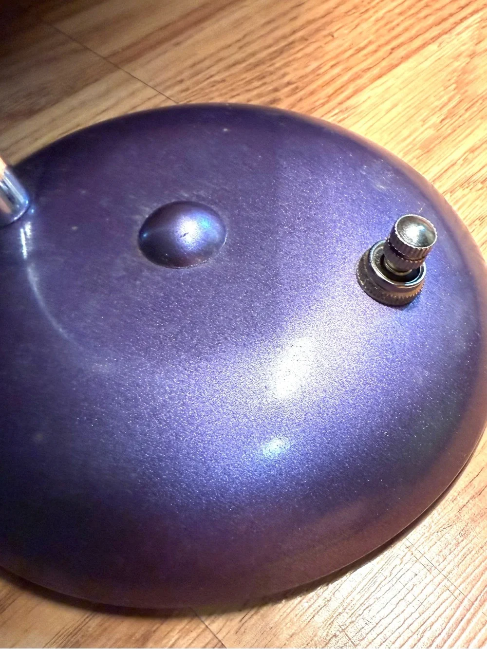 Vtg Metal Desk Top Bendable Gooseneck Electric Lamp Purple